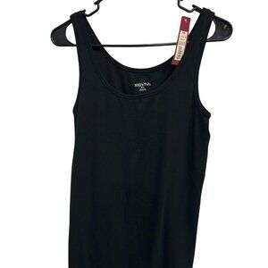 Merona Womens XXL Black Basic Tank Top Cotton Blend Casual Sleeveless Scoop Neck